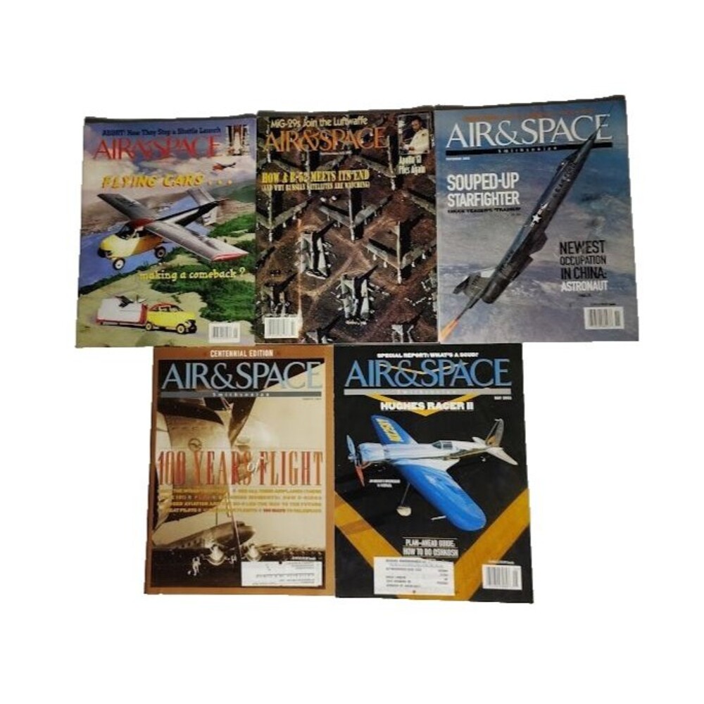 Air & Space Magazine Lot 5 Smithsonian 1995 2002 2003 Flying Cars Hughes Racer